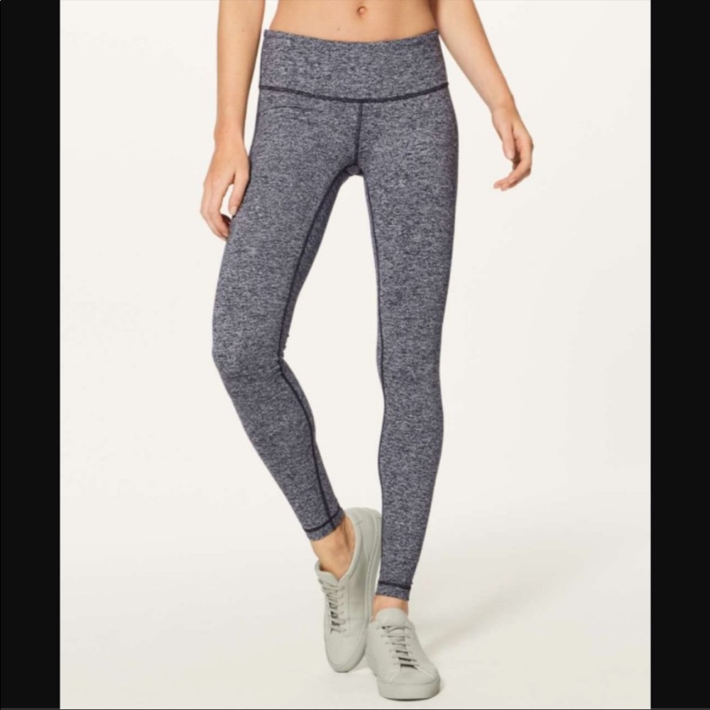 Gray Lululemon Low Rose Wunder Under Leggings